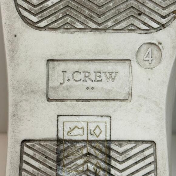 VERY GOOD J. Crew Crew Cuts Saturday Sneakers White Leather Green Big Kids 4 - Picture 11 of 11